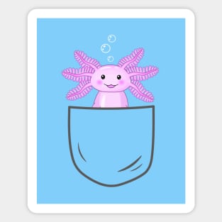 Axolotl inside a pocket Sticker